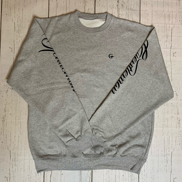 Gentleman Apparels Cursive Sleeve Crewneck Sweater - Picture 1 of 3